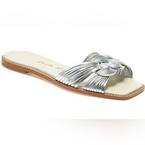 Paula Torres silver flats.